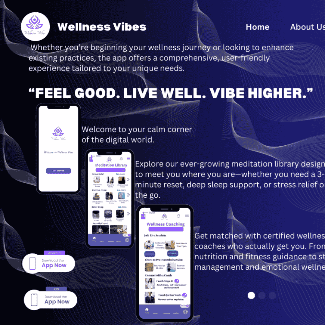 Wellness Vibes Landing Page